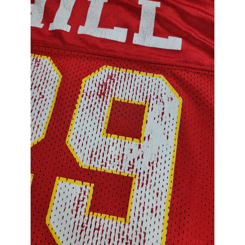 Vintage 90s Kansas City Chiefs Jersey Size XL Youth Greg Hill #29 Boys NFL Red